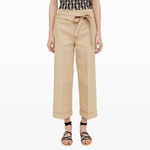 Club Monaco Riqi Tie High Waisted Wide Legged Cropped Pants